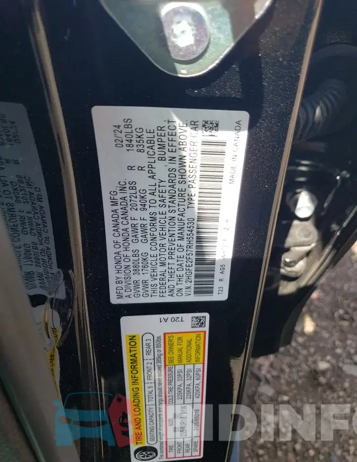 2HGFE2F57RH554530 Photo# 12