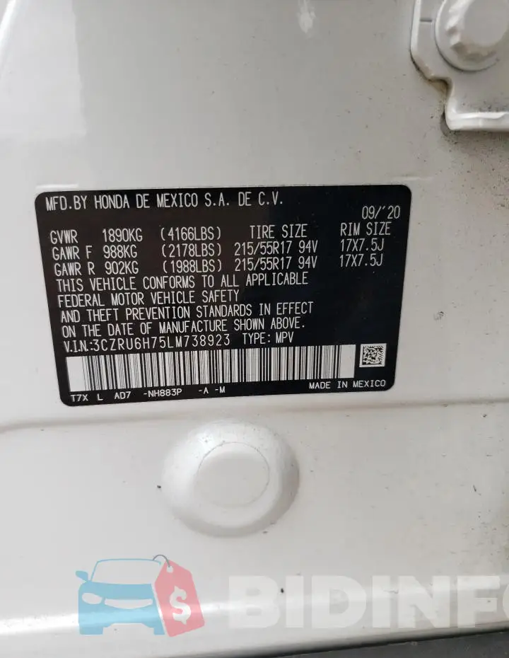 3CZRU6H75LM738923 Photo# 13