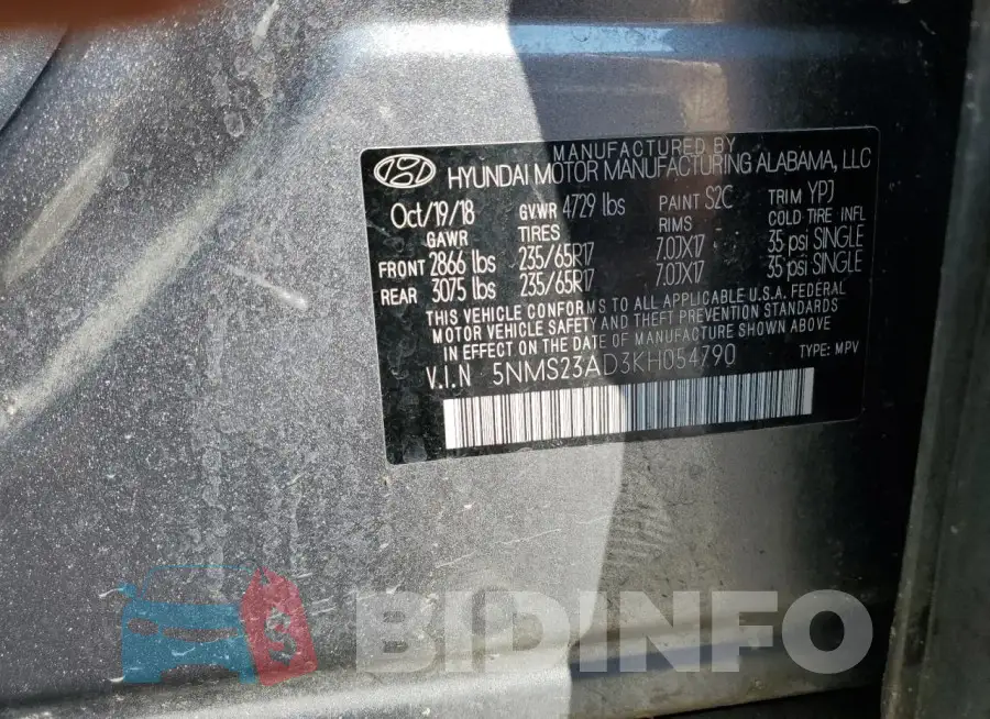 5NMS23AD3KH054790 Photo# 13