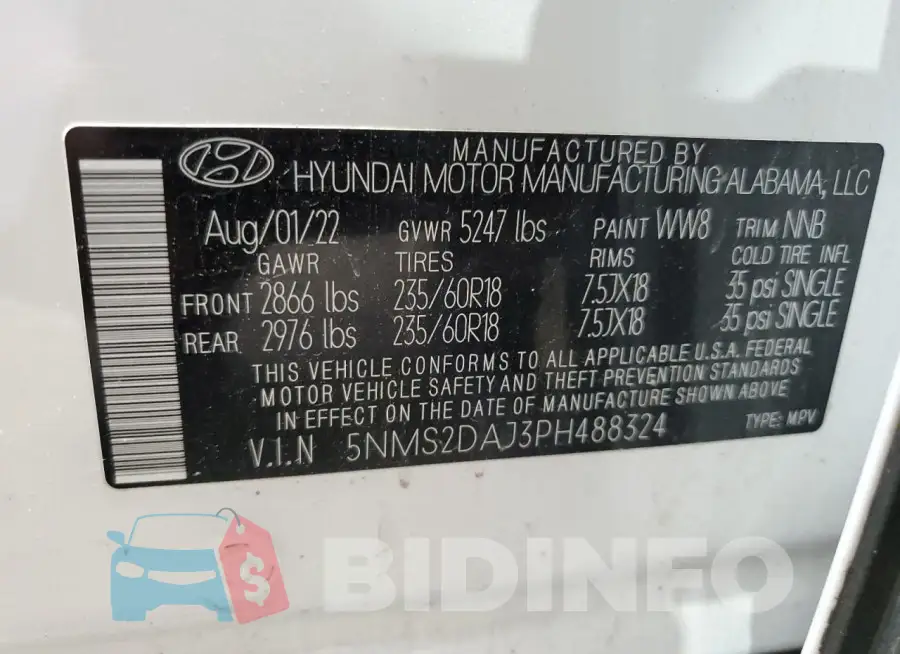 5NMS2DAJ3PH488324 Photo# 12