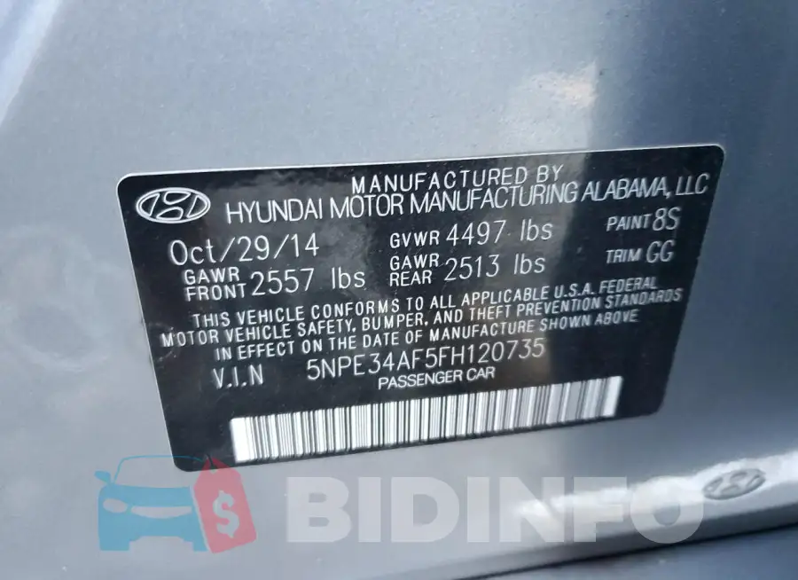 5NPE34AF5FH120735 Photo# 13