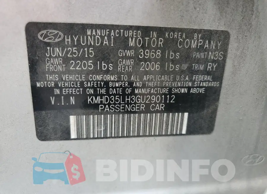 KMHD35LH3GU290112 Photo# 13