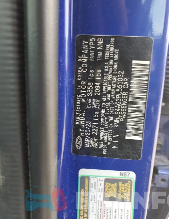 KMHLS4AG3PU551032 Photo# 12