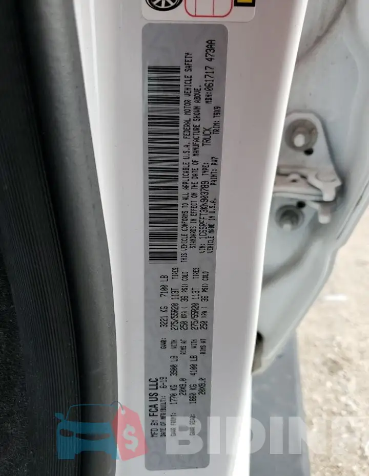 1C6SRFFT3KN903789 Photo# 12