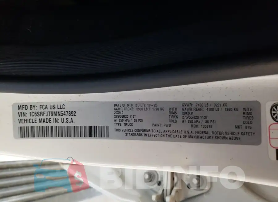1C6SRFJT9MN547892 Photo# 12