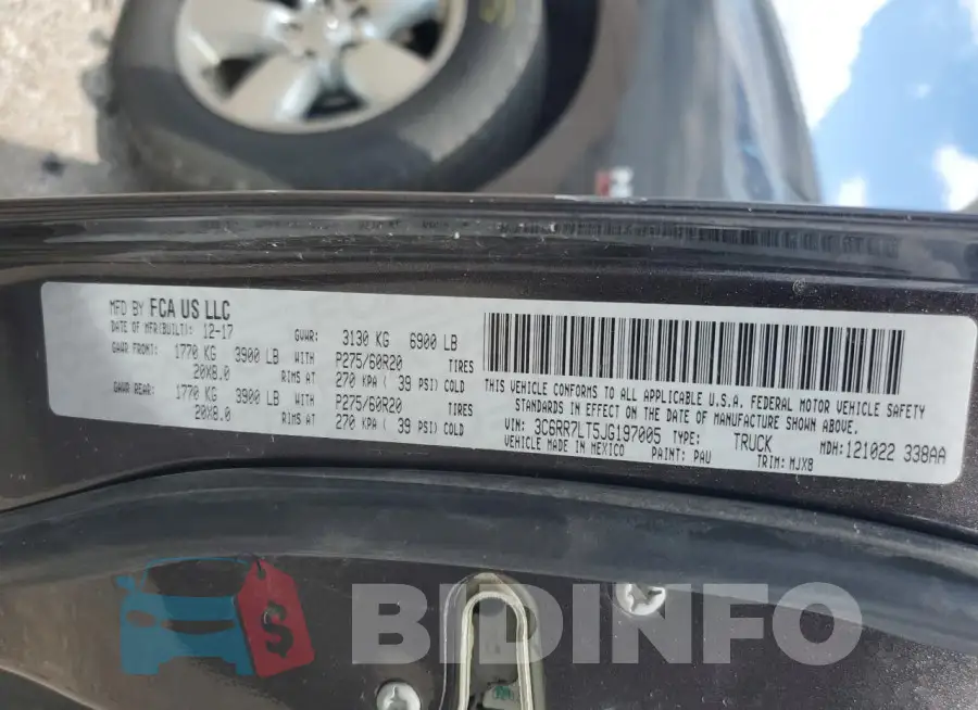 3C6RR7LT5JG197005 Photo# 12