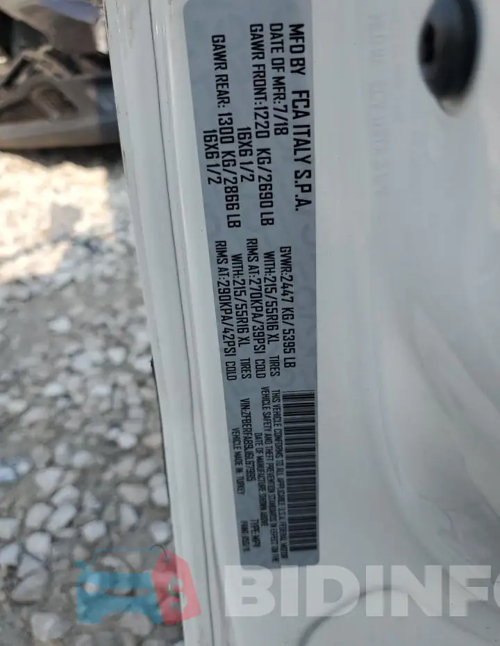 ZFBERFAB9J6L67995 Photo# 13