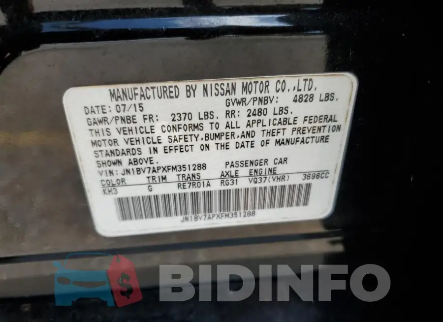 JN1BV7APXFM351288 Photo# 12
