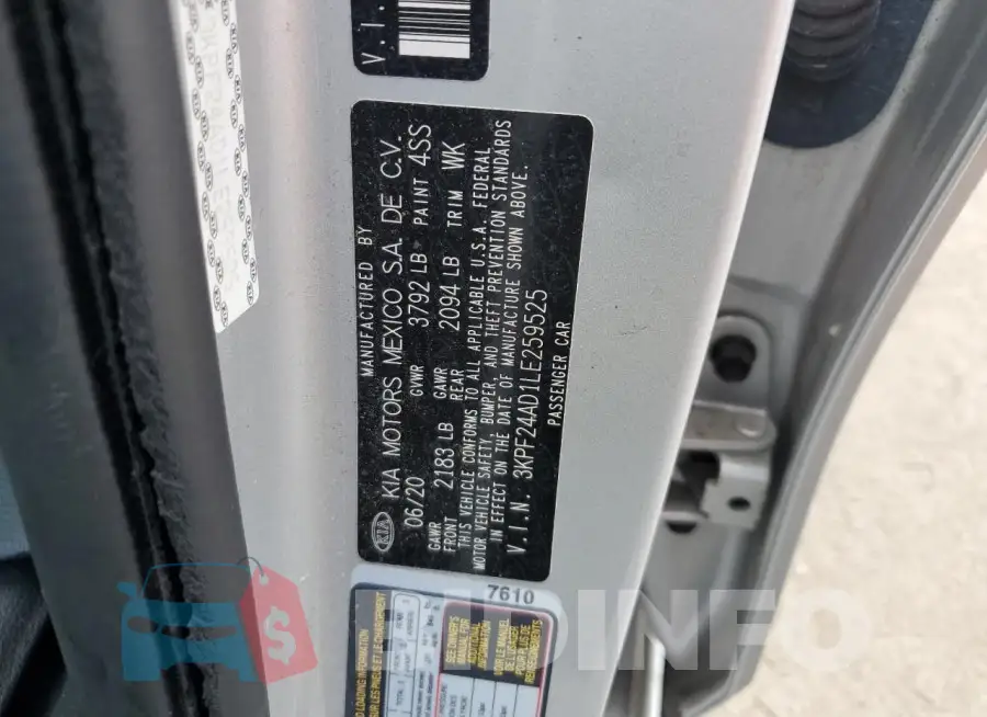 3KPF24AD1LE259525 Photo# 13