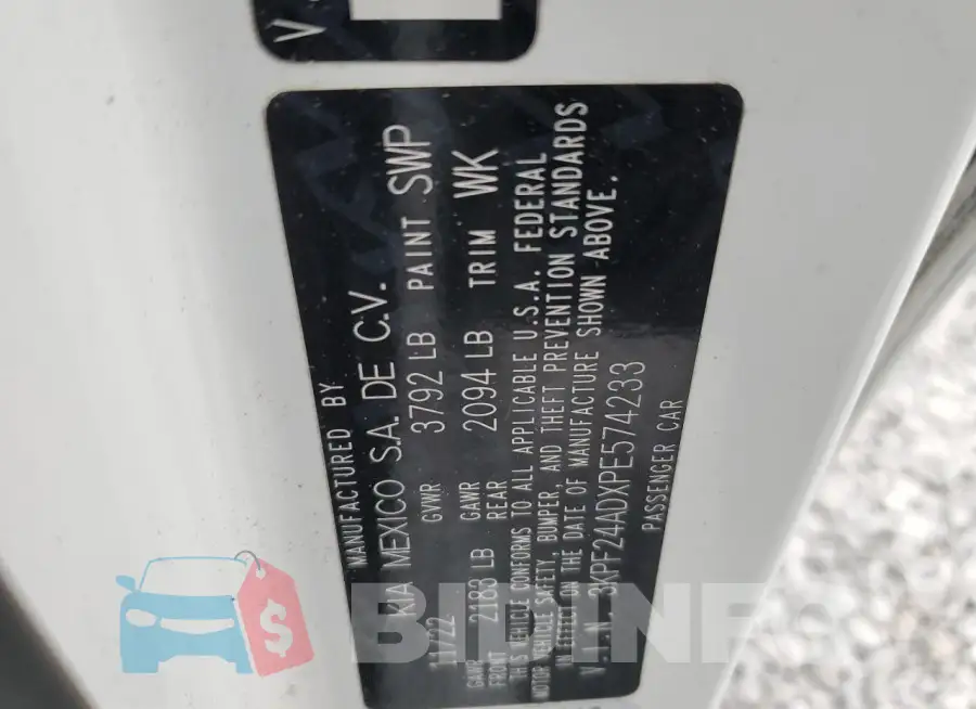 3KPF24ADXPE574233 Photo# 12