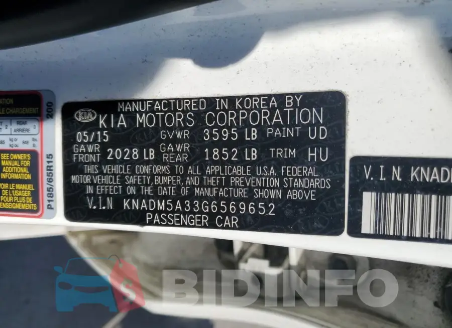KNADM5A33G6569652 Photo# 12