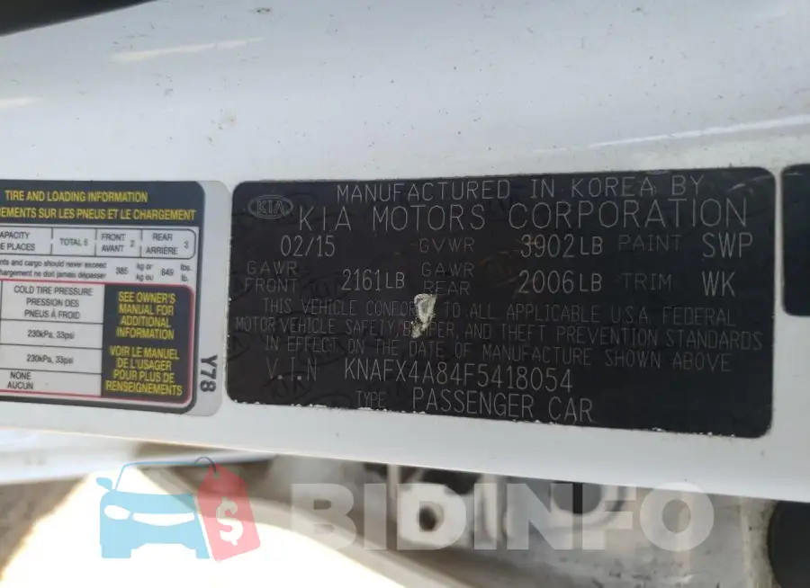 KNAFX4A84F5418054 Photo# 13