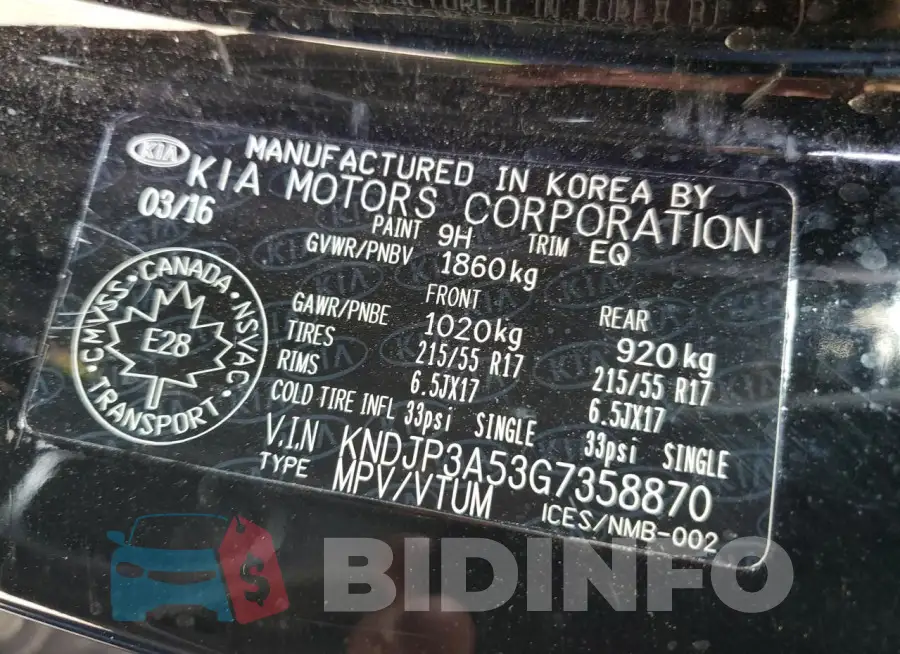 KNDJP3A53G7358870 Photo# 13