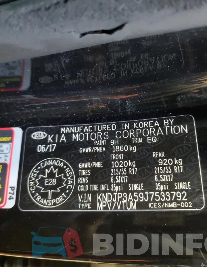 KNDJP3A59J7533792 Photo# 12