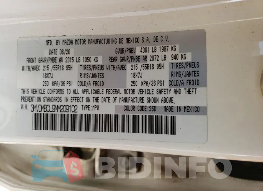 3MVDMBCL9MM209102 Photo# 14