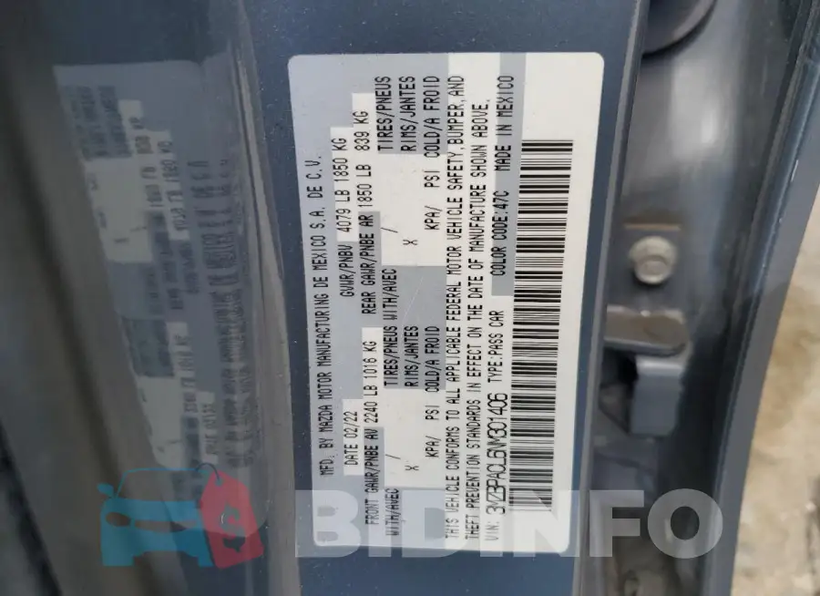 3MZBPACL6NM301406 Photo# 12