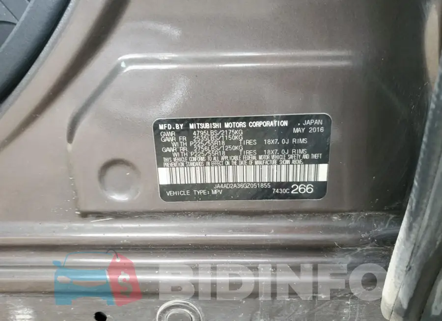 JA4AD2A36GZ051855 Photo# 13
