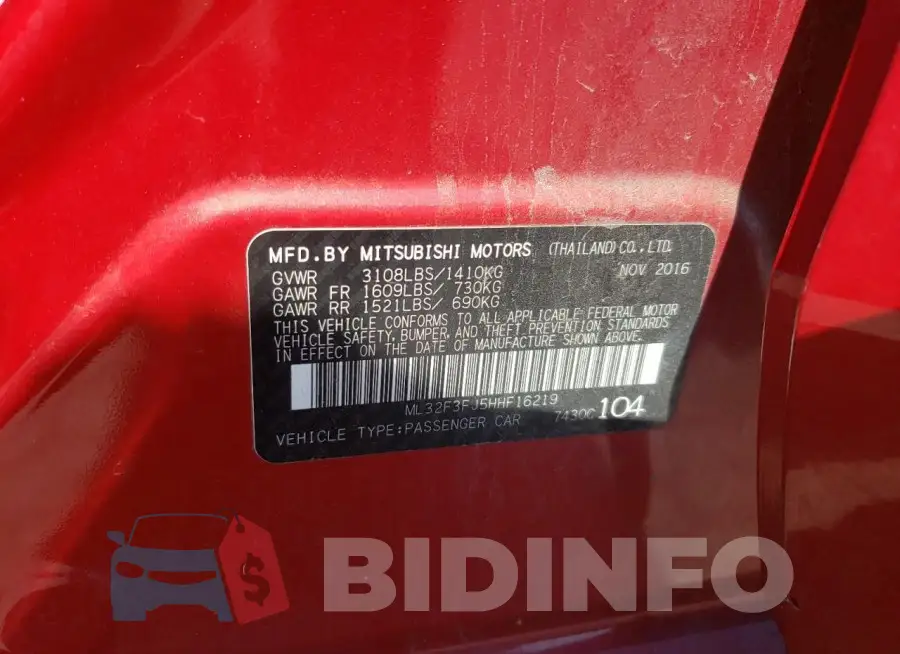 ML32F3FJ5HHF16219 Photo# 13