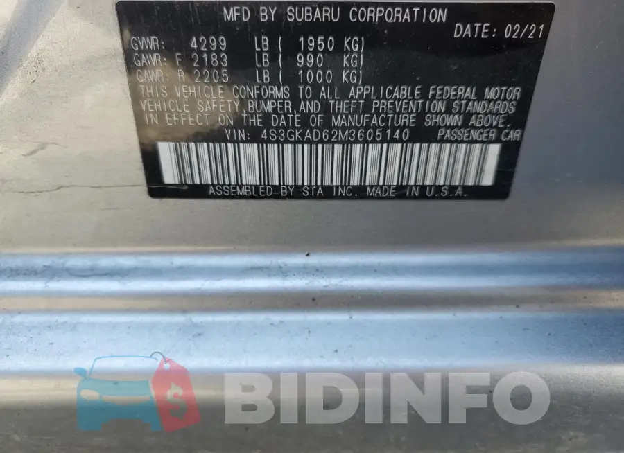 4S3GKAD62M3605140 Photo# 13