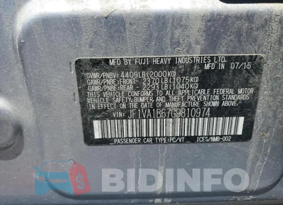 JF1VA1B67G9810974 Photo# 12