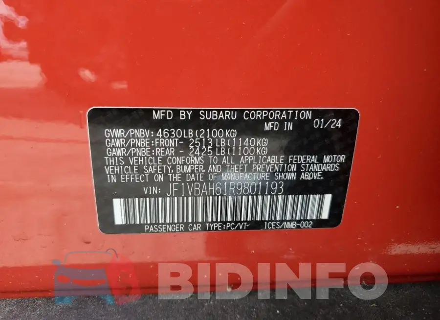 JF1VBAH61R9801193 Photo# 13