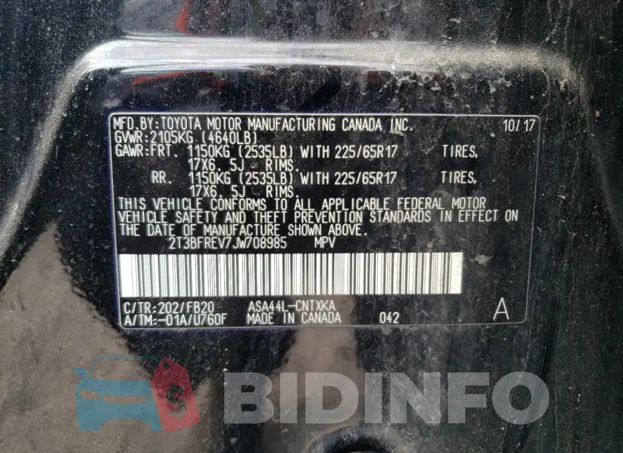 2T3BFREV7JW708985 Photo# 13