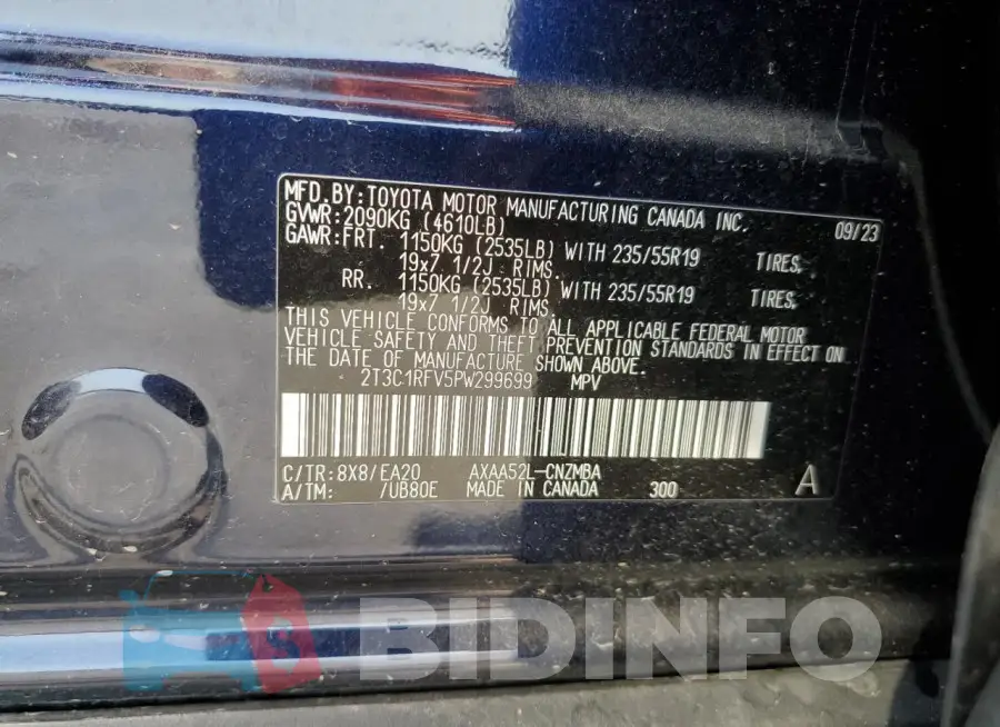 2T3C1RFV5PW299699 Photo# 13
