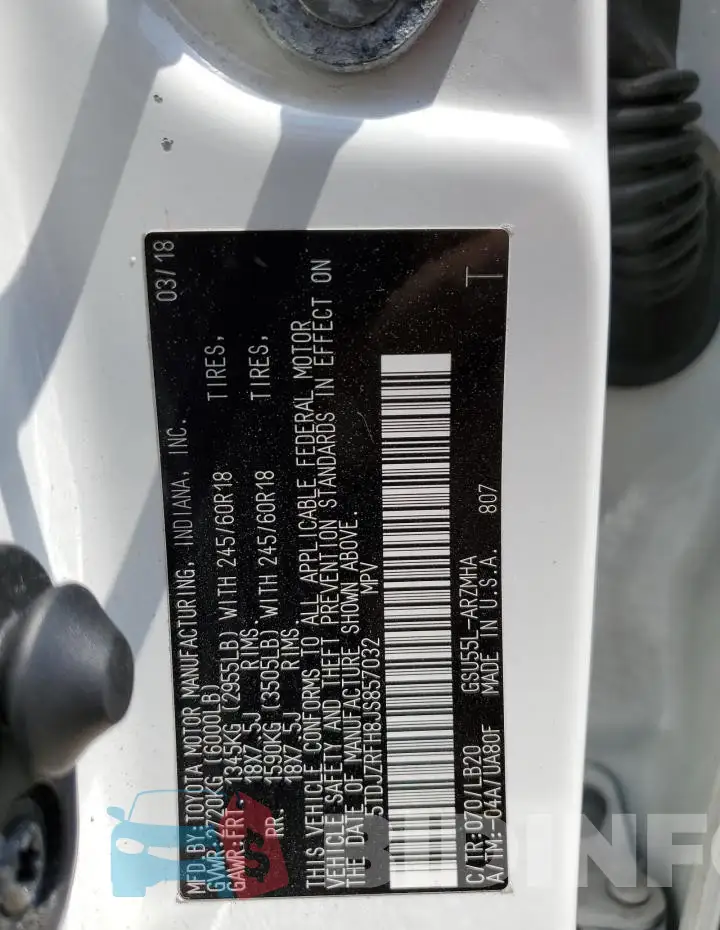 5TDJZRFH8JS857032 Photo# 13