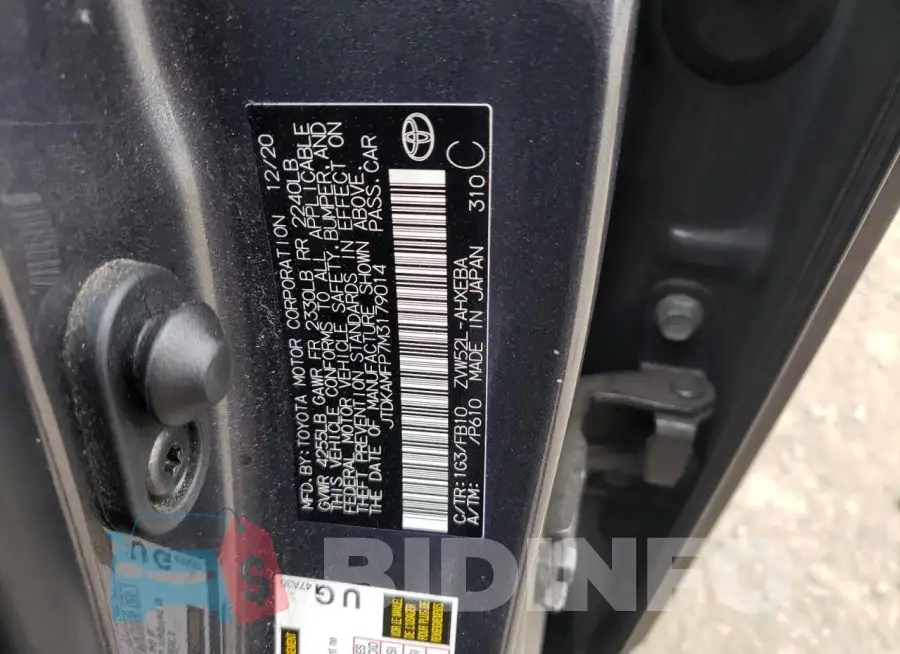 JTDKAMFP7M3179014 Photo# 12