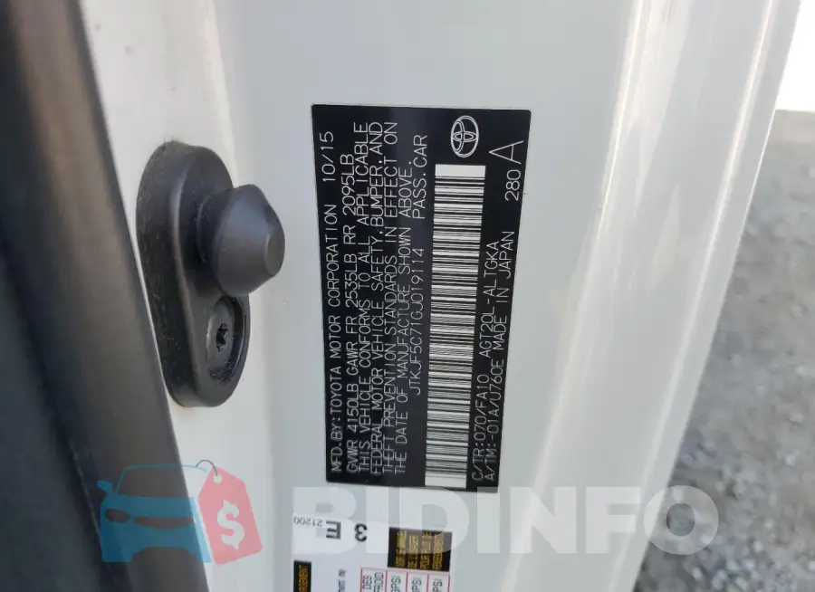 JTKJF5C71GJ019114 Photo# 12