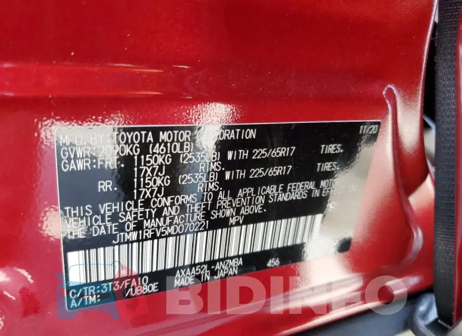 JTMW1RFV5MD070221 Photo# 13
