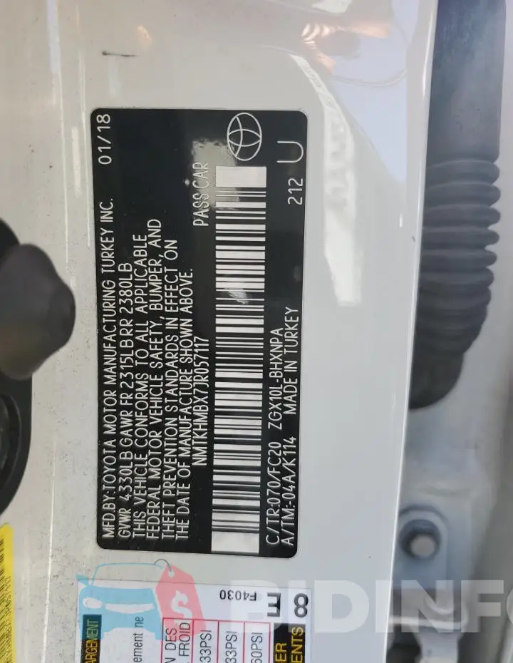NMTKHMBX7JR057117 Photo# 13