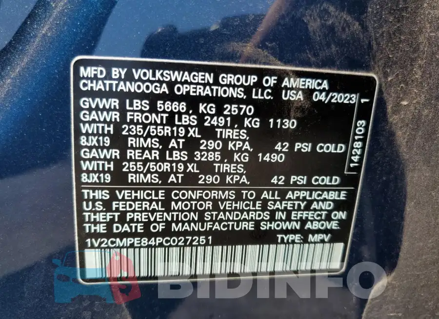 1V2CMPE84PC027251 Photo# 13
