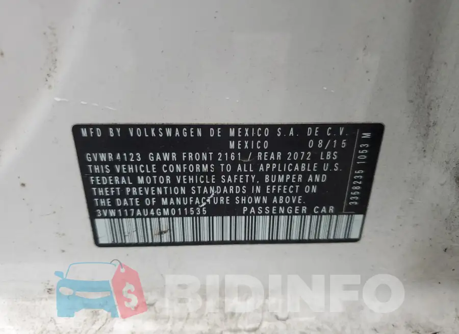 3VW117AU4GM011535 Photo# 12