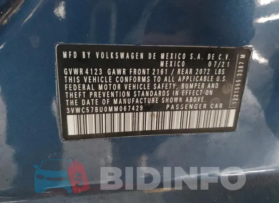 3VWC57BU0MM067429 Photo# 12