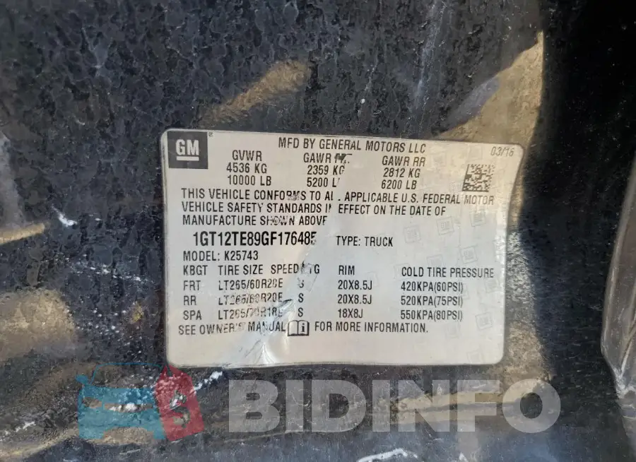 1GT12TE89GF176485 Photo# 13