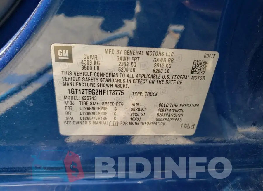 1GT12TEG2HF173775 Photo# 13