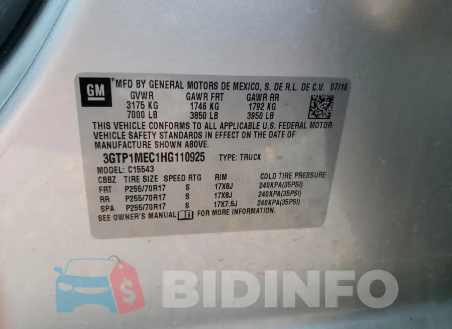 3GTP1MEC1HG110925 Photo# 12