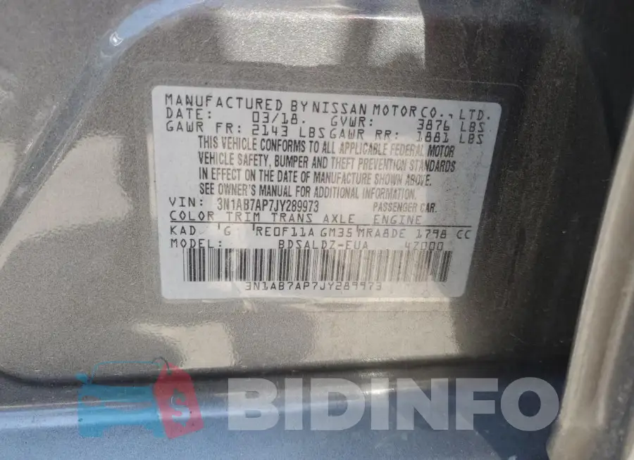 3N1AB7AP7JY289973 Photo# 12