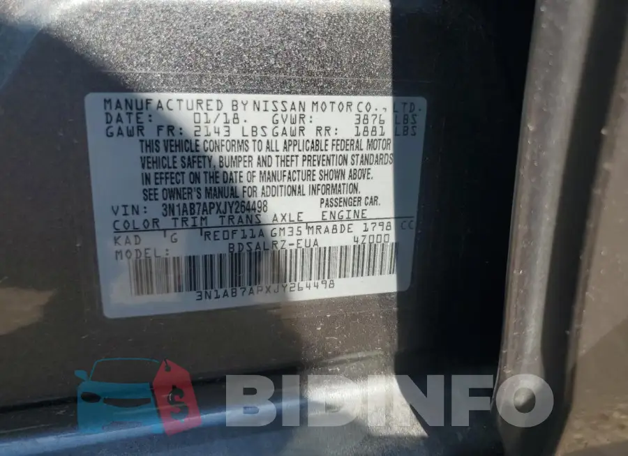 3N1AB7APXJY264498 Photo# 13