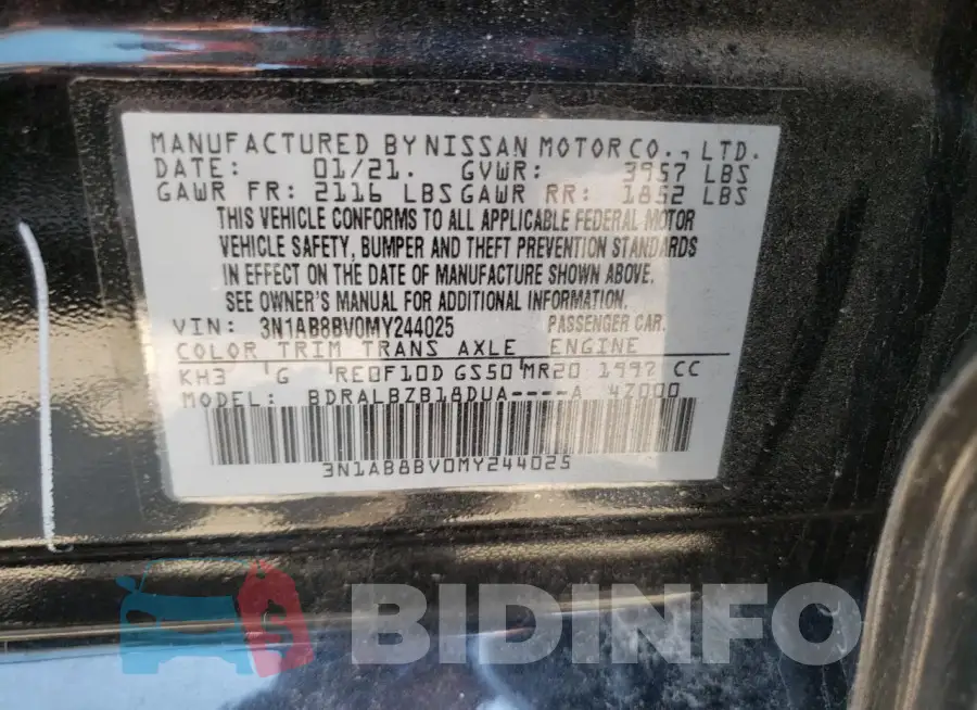 3N1AB8BV0MY244025 Photo# 13