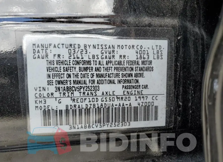 3N1AB8CV5PY252303 Photo# 12