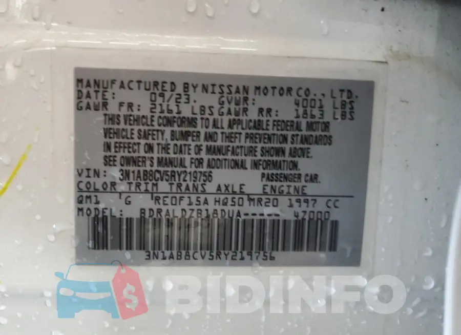 3N1AB8CV5RY219756 Photo# 13
