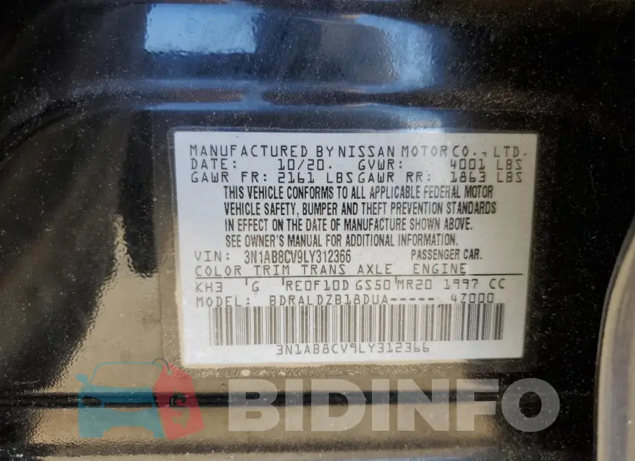 3N1AB8CV9LY312366 Photo# 12