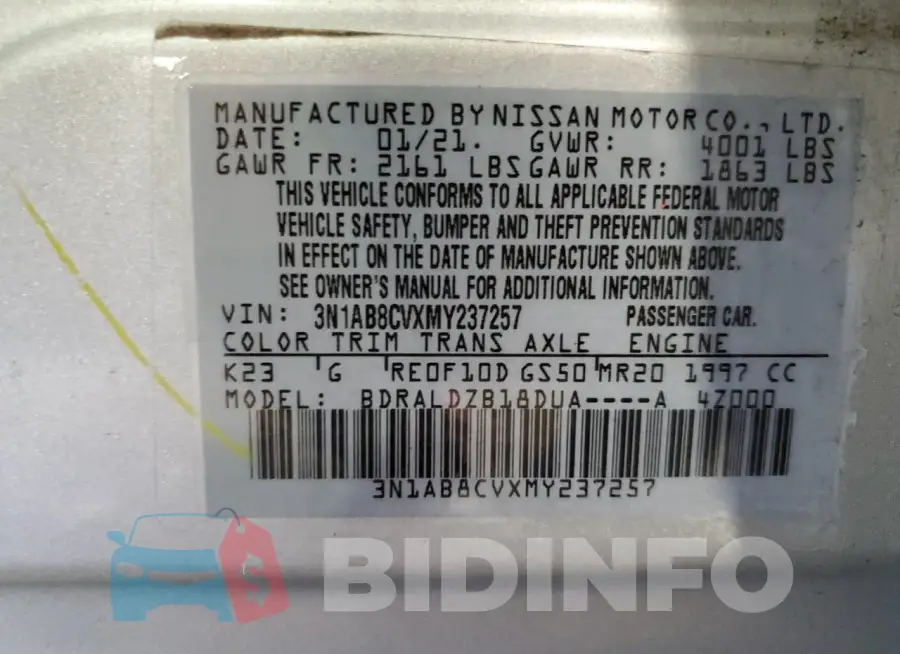 3N1AB8CVXMY237257 Photo# 12