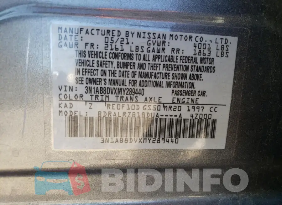 3N1AB8DVXMY289440 Photo# 13