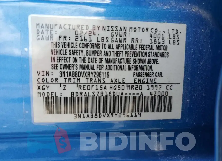 3N1AB8DVXRY296119 Photo# 13