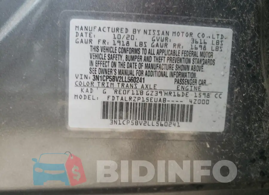 3N1CP5BV2LL560241 Photo# 12