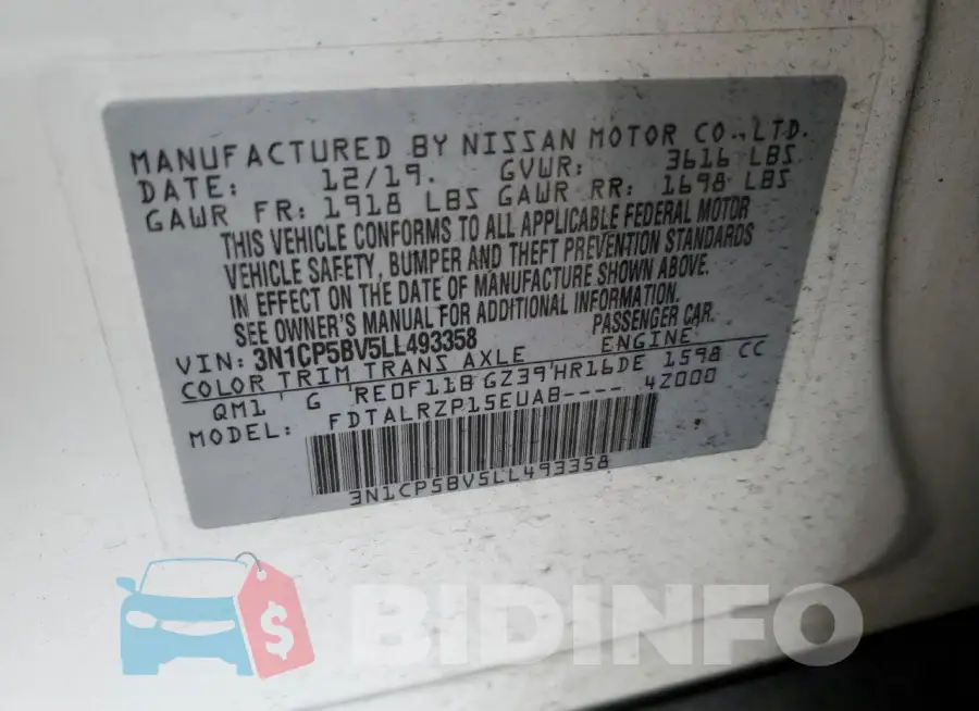 3N1CP5BV5LL493358 Photo# 13
