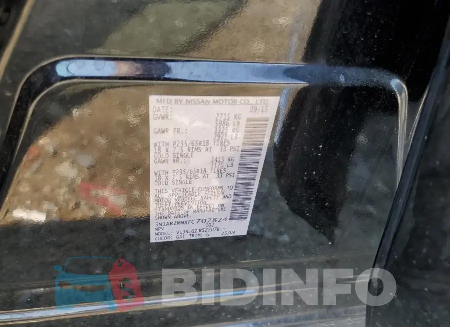 5N1AR2MMXFC707824 Photo# 13